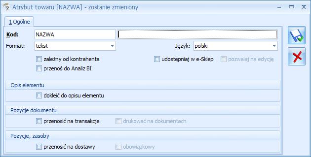 Atrybut odpowiedzialny za dodawanie zdjęć do towarów oraz producentów musi mieć kod: OBRAZ, do zestawów promocyjnych kod musi mieć nazwę OBRAZ ZESTAW.