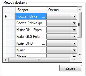 6.4. Synchronizacja metod dostawy W kolejnym kroku należy zsynchronizować metody dostawy.