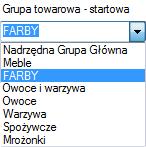 listy rozwijanej. 7.3. Wybór grupy towarowej startowej W sekcji należy wybrać grupę towarowo startową, czyli grupę, z której wszystkie podgrupy będą eksportowane do sklepu.