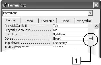 212 Access w biurze i nie tylko Rysunek 4.40. Przycisk aktywacji okna dialogowego Wstaw obraz dla właściwości formularza Obraz Rysunek 4.41. Okno dialogowe Wstaw obraz Rysunek 4.42.