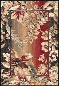 Datura bordo / dark red Optimal rugs design evokes the discreet luxury of retro fashion.