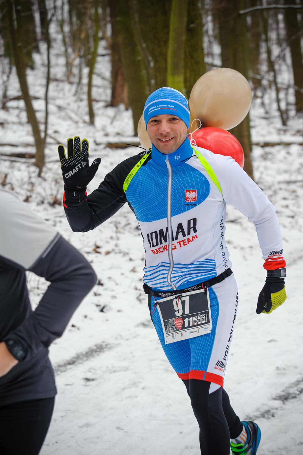 Pacemaker Marcin Idkowiak (Triathlonista, zawodnik KS IDMAR) oraz Waldemar Demuth (trener lekkiej