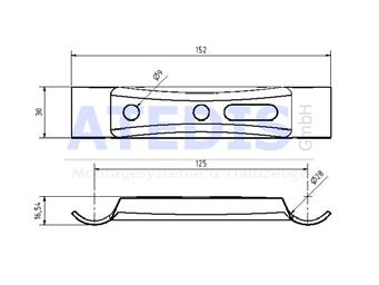 2.3 Akcesoria Klema D28 ocynk Wymiary (mm): 152 x 30 x 33