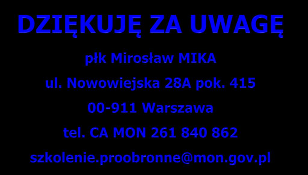 MINISTERSTWO OBRONY NARODOWEJ Biuro Do Spraw Proobronnych MON Fot.