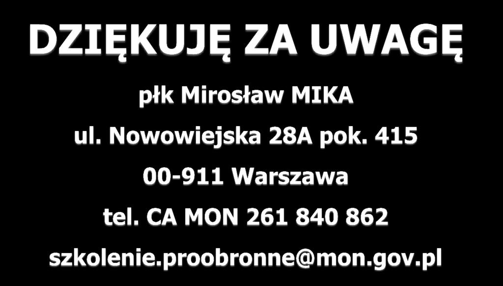 ppłk Mariusz MIODUSZEWSKI Biuro do Spraw Proobronnych MON.