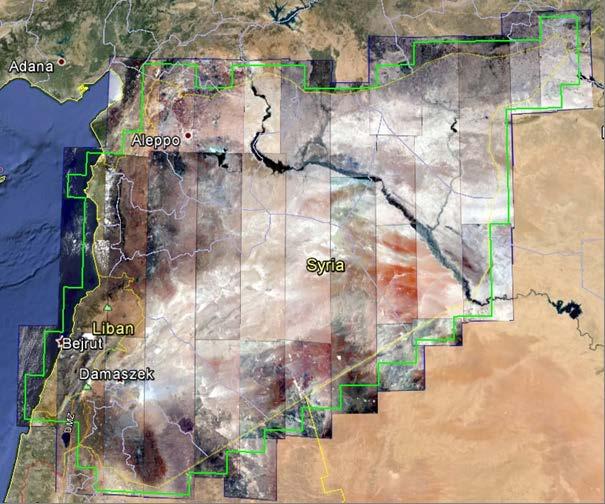 SPOT6 - Syria Powierzchnia 186 000 km2 Rozdzielczość 1.