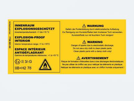 Wszystkie urządzenia z wnętrzem antyiskrowym zostały sprawdzone zgodnie z dyrektywą UE 94/9 WE (ATEX 95).