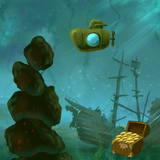 Skarb piratów Pływanie łodzią podwodną nie jest łatwe.