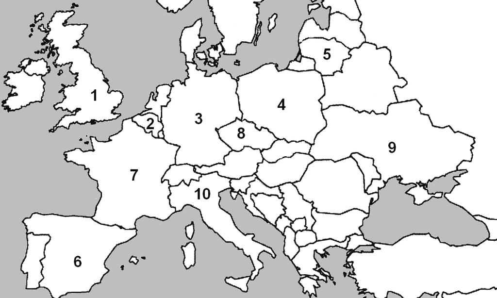 Egzamin maturalny z wiedzy o społeczeństwie dla osób niesłyszących 11 Zadanie 23. (3 pkt) Na podstawie mapy i własnej wiedzy wykonaj polecenia.