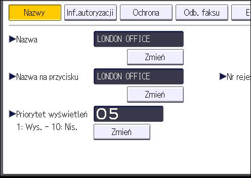 6. Scan 9. Naciśnij przycisk [Inf.autoryzacji], a następnie naciśnij przycisk [ Następny]. 10. Naciśnij przycisk [Określ inne inf. autoryzacji] po prawej stronie opcji Autoryzacja folderu.