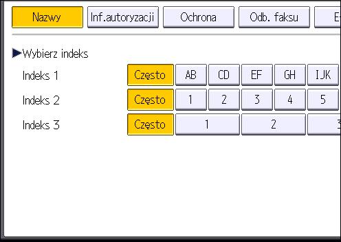 Podstawowe czynności wykonywane podczas wysyłania skanowanych plików pocztą elektroniczną 4. Naciśnij przycisk [Nowy program]. 5. Naciśnij [Zmień] w opcji "Nazwa".