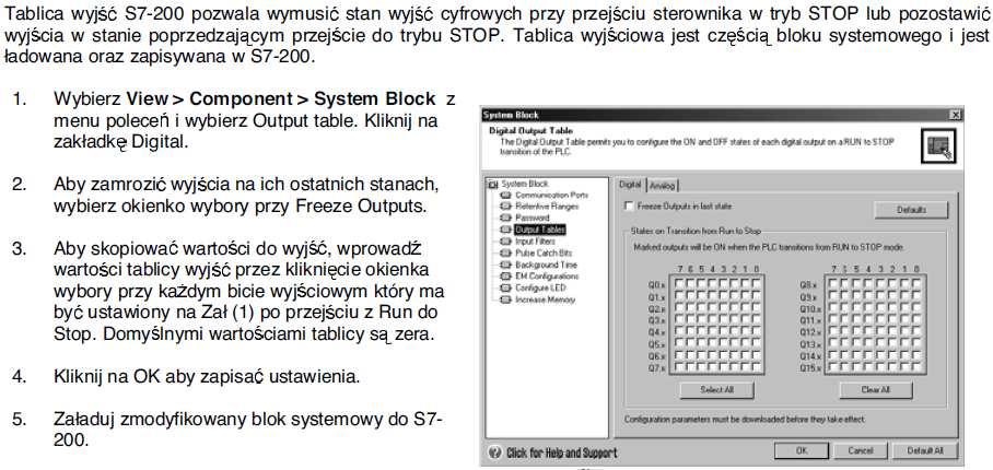 stanu wyjść