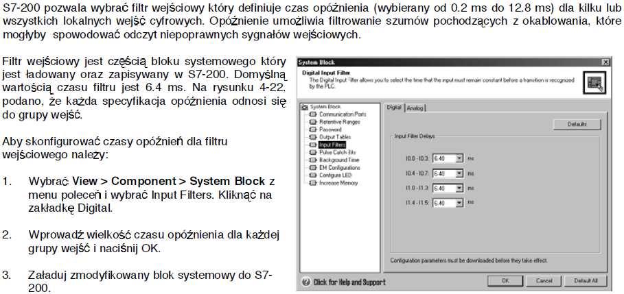 Filtrowanie wejść cyfrowych 9 Specyfikacja identyfikatorów, którymi możemy się posługiwać przy tworzeniu programu sterującego Identyfikator - oznaczenie nazwa I - zmienna wejściowa Q - zmienna