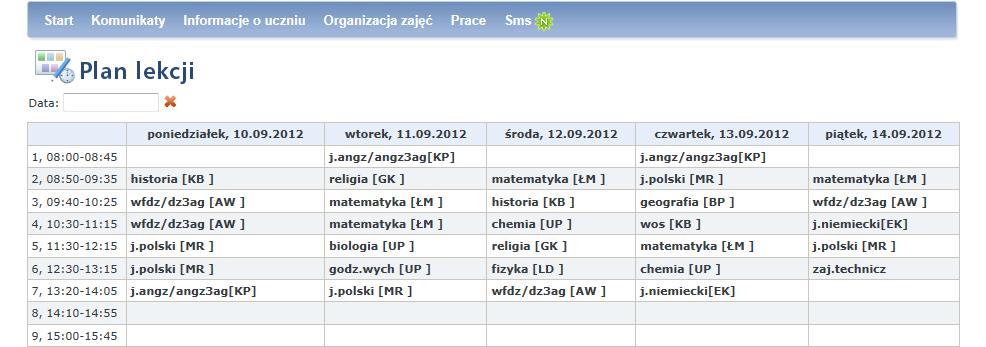 Wysyłanie komunikatu do nauczyciela 1. Przejdź na stronę Komunikaty i zapoznaj się z opublikowanymi na stronie komunikatami nauczycieli.