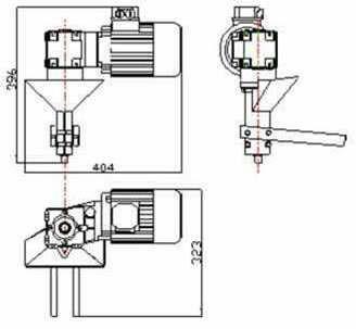 were obtained through the use of three exchangeable attachments of the pressing