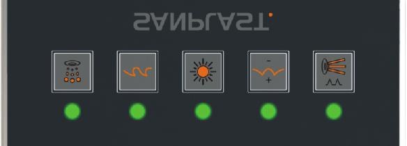 - - panel steruj¹cy z systemem diod - regulacja natê enia masa u powietrznego - efekt fali z dysz powietrznych - zaprogramowany