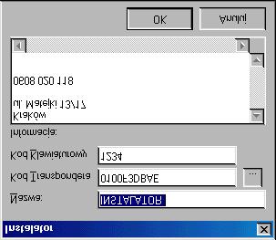 PR Master 1.5-16 - 01-02-15 Instalator Program PR MASTER umożliwia wprowadzenie identyfikatora INSTALLER, dzięki któremu możliwe jest manualne wejście do trybu Programowania Instalatora.