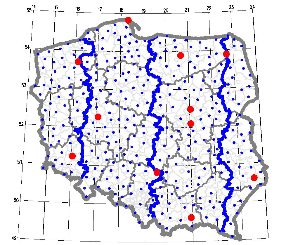 równoleŝników 0.01 o 0.