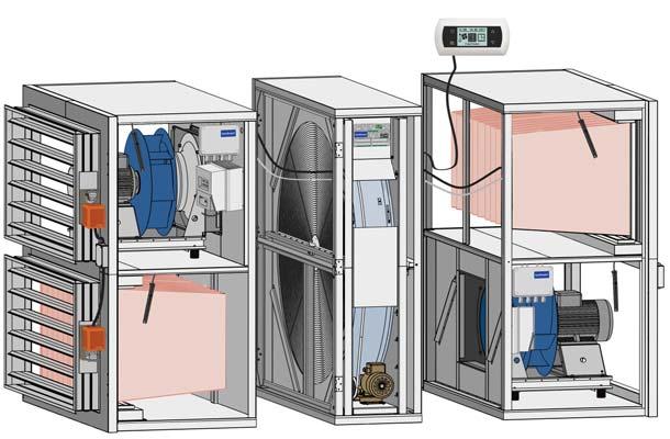 zujnik temperatury na wywiewie Moduł zewnętrzny 2 Moduł główny Panel sterujący zujnik temperatury na wyciągu Elementy automatyki Główny moduł automatyki Specjalnie zaprojektowany do umieszczenia w