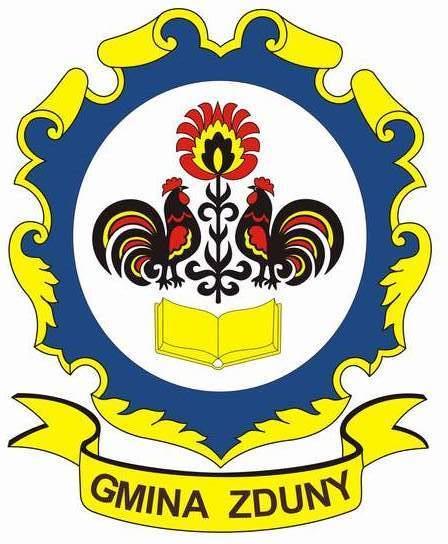 HERB GMINY ZDUNY W FORMIE UDOSTOJNIONEJ (WERSJA UŻYTKOWA) NA POTRZEBY NINIEJSZEGO OPRACOWANIA NAZWANY OZDOBNYM