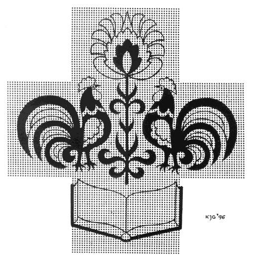 Ryc. 11. Godło herbu Gminy Zdun skonstruowane na planie krzyża [Rycina wg koncepcji Krzysztofa J. Guzka - oryginał w Arch.
