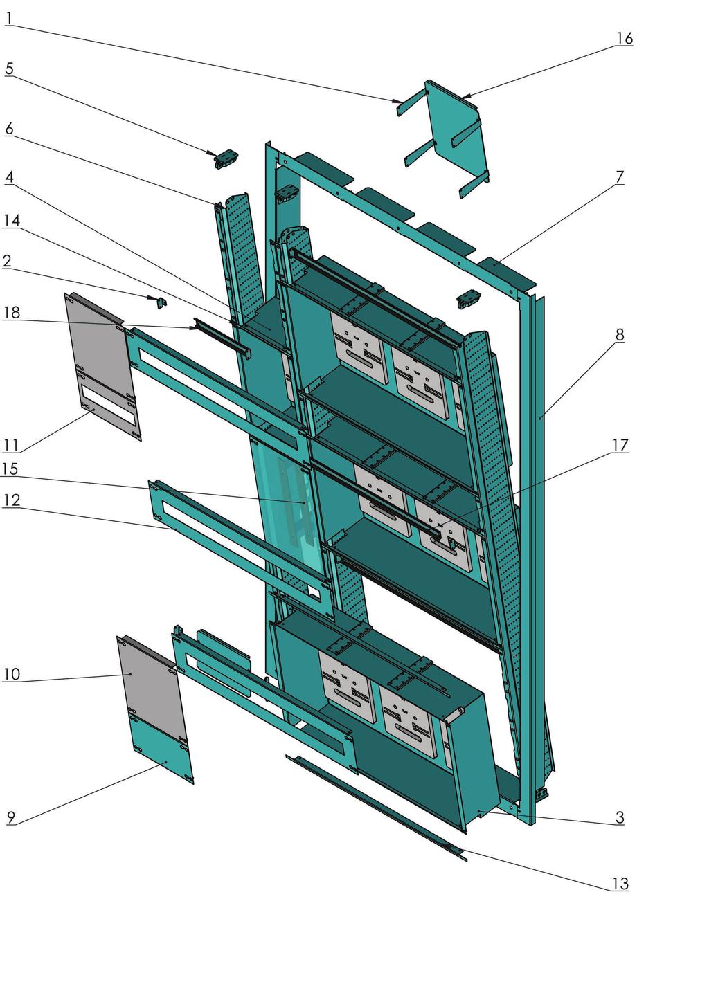Przykładowa konﬁguracja Przykładowa konfiguracja Szafa HD9 (9) - przedział licznikowy: - 9 liczników trójfazowych - możliwość zabudowy modułowej 6 S - przedział rozdziału mocy - trzy