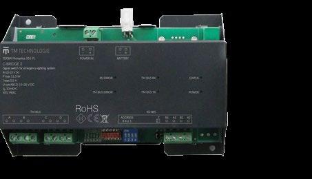 C-bridge 2 Rozdzielacz sygnału Signal distributor Transmisja z jednostką sterującą Transmission with control unit through Transmisja z urządzeniami adresowalnym Transmission with addressable devices