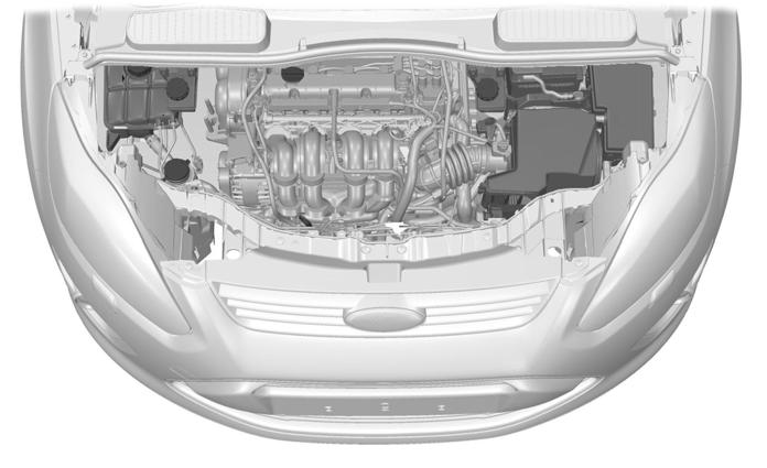 Przeglądy okresowe i obsługa WIDOK OGÓLNY KOMORY SILNIKA - 1,6 L DURATEC-16V TI-VCT (SIGMA) A B C D E F I H G E130030 A B C D E F G Zbiornik płynu chłodzącego silnik * : Patrz Sprawdzenie płynu