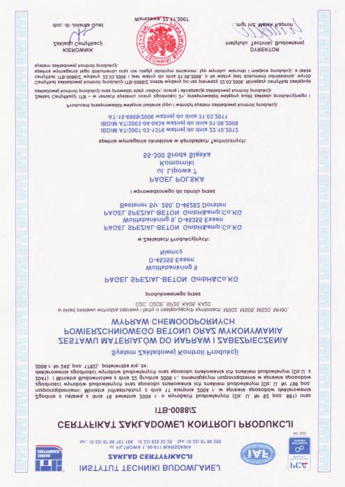 europejskie wiadectwo jako ci ISO 9001 ju w 1995 roku.