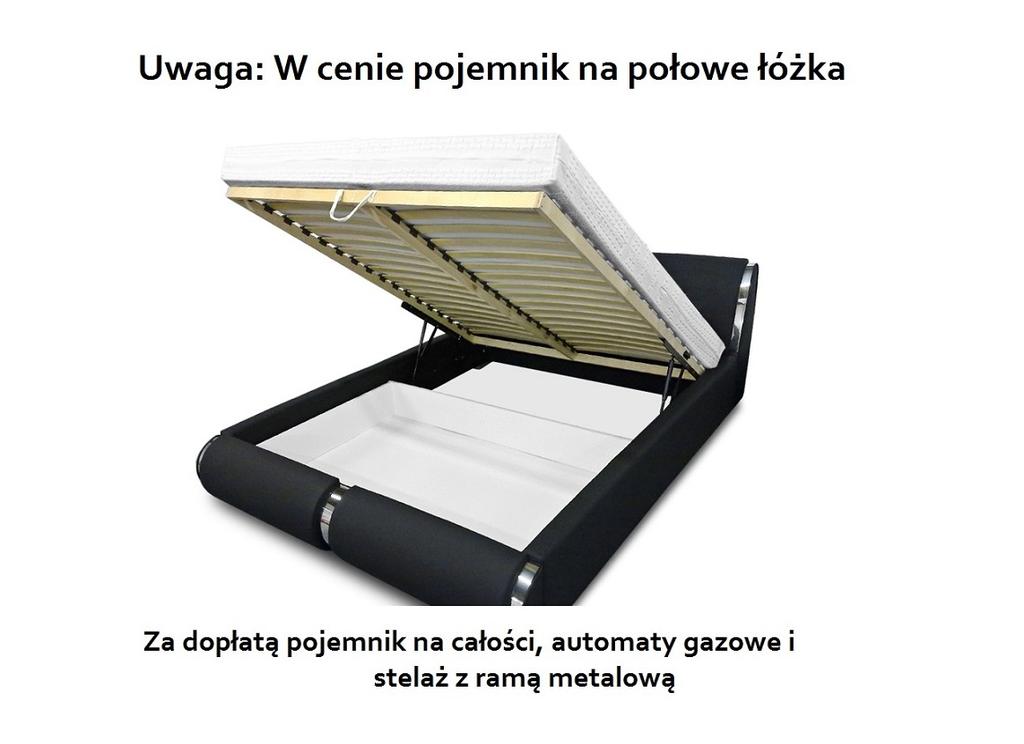 WYMIARY: szerokość - 205 cm długość - 220 cm wysokość od podłoża do materaca - 30 cm wysokość zagłówka - 100 cm * powierzchnia spania 160x200 cm * W skład łóżka wchodzi Korpus łóżka