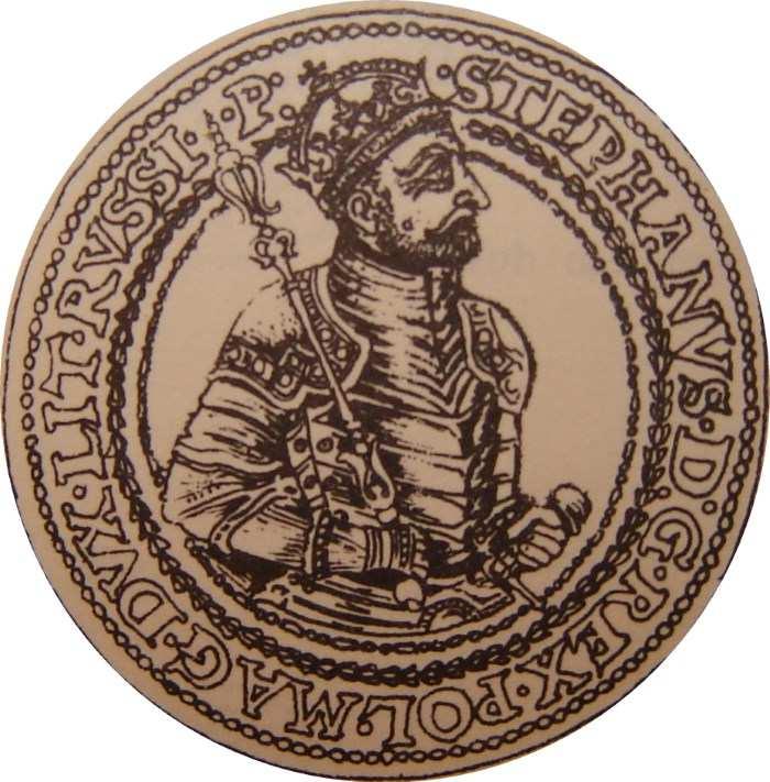 6 Gdańskim i wykonano do niego brakujący stempel rewersu, ale już inny - tylko z małym herbem wziętym ze stempla denarka gdańskiego z roku 1573.