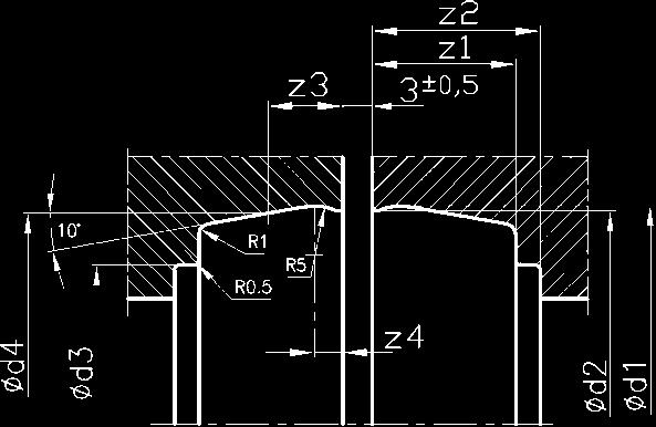 K, KA Ciśnienie pmax 0.15 MPa Temperatura tmax 105 C (NBR)* Prędkość vmax 1.5 m/s * - patrz wykres Termiczna odporność elastomerów.