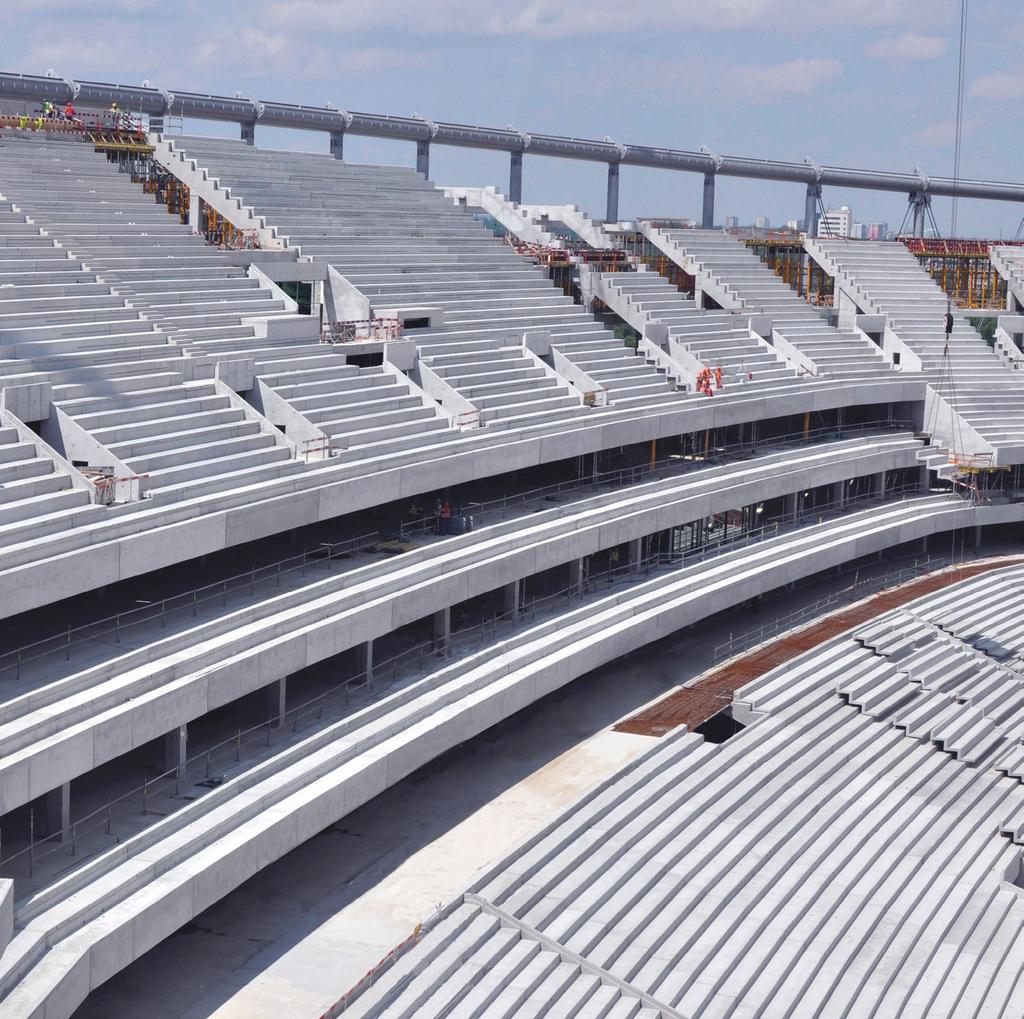 ZREALIZOWALIŚMY STADIONY NA EURO 2012 I NIE TYLKO Stadiony, projektowane i budowane z wykorzystaniem elementów prefabrykowanych w technologii żelbetowej, są jedyną odpowiedzią na potrzeby realizacji