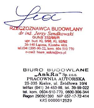 6. OŚWIADCZENIE Kielce, 0.11.016 OŚWIADCZENIE Zgodnie z art. 0 ust. prawa budowlanego (Dz. U. nr 007 poz. 016 z 003 r. z późniejszymi zmianami) Projektanci: dr inŝ.