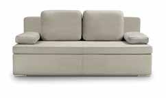 Sofa TOBAGO LUX DL 9,- 9,- 00,- szer./wys./gł.: 97/9/0 cm pow. spania: 8x97 cm. HC GREY. AMORE SILVER sprężyny w oparciu i siedzisku na miękkich poduchach szer.