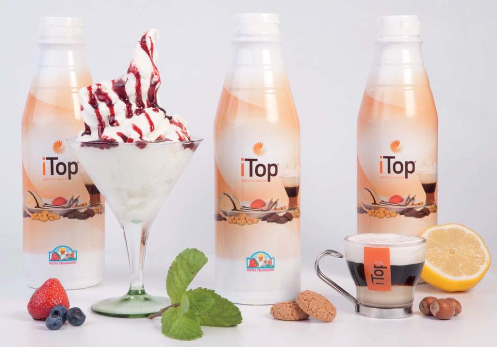 Topping itop - Gęste i kremowe produkty o intensywnym zapachu, służące do dekorowania. itop - jest produktem idealnym do kaw i innych produktów. Nie oddziela się w butelce. Dozuje się według uznania.