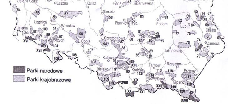 64 Nadwieprzański, 44 Podlaski Przełom Bugu, 76 Lasy Janowskie, 65 Pojezierza Łęczyńskiego, 66 Poleski, 72 Południoworoztoczański, 70 Skierbieszowski, 67 Sobiborski, 69 Strzelecki, 74