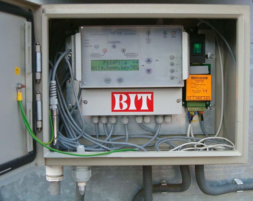 BIT-04 SYSTEM ZARZĄDZANIA ZIARNEM z bio-sondą Monitorowanie składowanego ziarna: temperatura: automatyczne wyznaczanie temp.