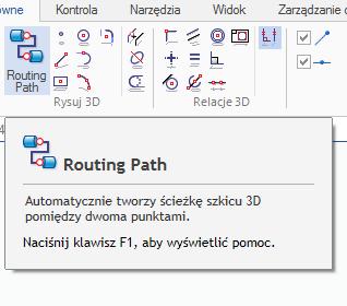 Szkic 3D Dodano możliwość podzielenia szkicu 3D.