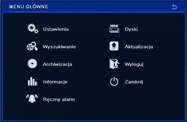 NDR-BA5104, NDR-BA5208 i NDR-BA5416 Instrukcja obsługi wer.1.2 MENU REJESTRATORA 5. KONFIGURACJA REJESTRATORA Menu rejestratora zawiera kilka podrzędnych pozycji umożliwiających jego konfigurację.