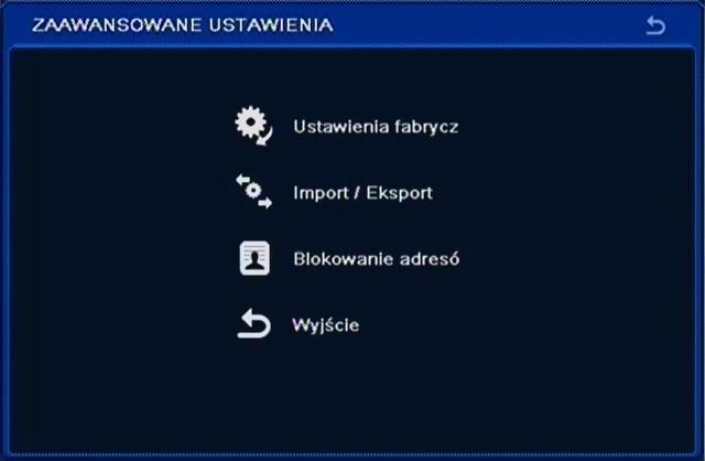 NDR-BA5104, NDR-BA5208 i NDR-BA5416 Instrukcja obsługi wer.1.2 KONFIGURACJA REJESTRATORA 5.1.9.