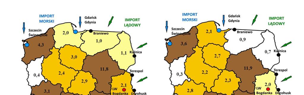 Zużycie węgla kamiennego w Polsce w latach 2007 2016 Zużycie węgla kamiennego ogółem w Polsce w 2016 r. wyniosło 78,5 mln ton i było o 6,9% (o 5,8 mln ton) niższe niż w 2007 r.