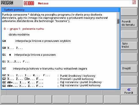 Otoczka graficzna oprogramowania 2.5 System pomocy Rysunek 2-7 System pomocy: opis do tematu Ta funkcja umożliwia wybór odesłań krosowych. Odesłanie krosowe jest oznaczone znakiem ">>...<<".