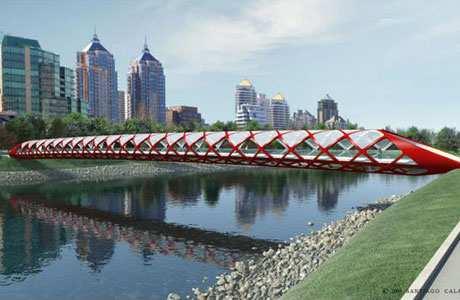 WŚRÓD PROJEKTÓW BĘDĄCYCH OBECNIE W TRAKCIE REALIZACJI, ZNAJDUJĄ SIĘ: Peace Bridge, Calgary, Kanada, 2008-2011r.