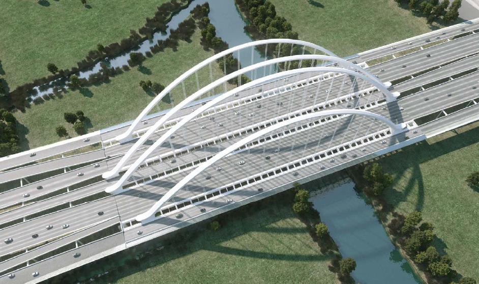 MARGARET MCDERMOTT (IH-30) BRIDGE Margaret McDermott Bridge, Dallas, USA, planowana data ukończenia - 2014r. Rys.159. Most im. Margaret McDermott. Źródło: http://fsel.engr.utexas.