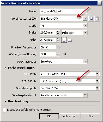 TWORZENIE DOKUMENTU Utwórz nowy dokument w menu "Plik -> Nowy" i wybierz "Przeznaczenie wzorca: Domyślne-CMYK".