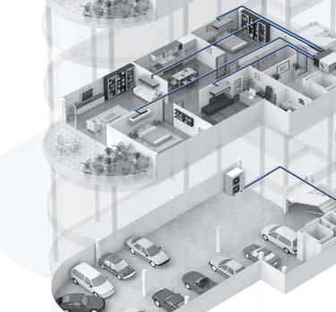 7,5 7,5 7,5 7,5 * Typ instalacji systemów Multi Fdx (z dystrybutorami) Długość instalacji (m) FM41AH FM49AH FM57AH Łącznie (A+L1+L2+L3) 125 135 145 Rura główna (A) 55 55 55