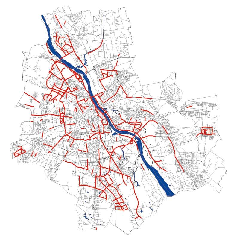 D R O G I R O W E R O W E W Warszawie funkcjonuje ok. 340 km dróg rowerowych i stanowi to najdłuższy układ tras rowerowych w Polsce. W ostatnich latach roczny przyrost sieci jest na poziomie ok. 30km.