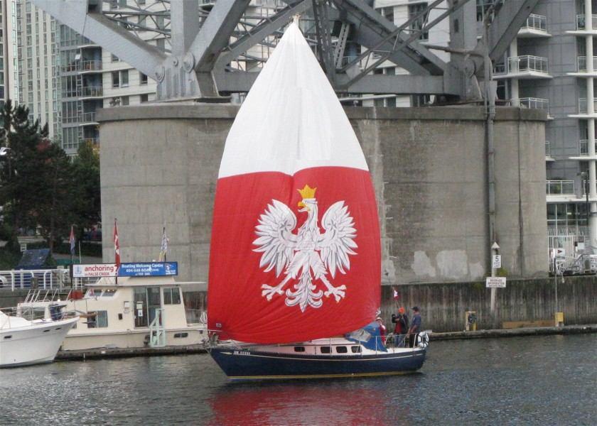 Feliks Rohraff również sam napisał wiersz na powitanie Solanusa, który zadeklamował zebranym na pomoście. Fot.