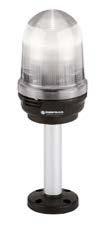 828 Lampa sygnalizacyjna - światło błyskowe OPIS Wersja do montażu na rurze odpowiednia dla rur gwintowanych o średnicy 25 mm lub 1/2 Demontaż klosza możliwy tylko przy użyciu stosownych narzędzi